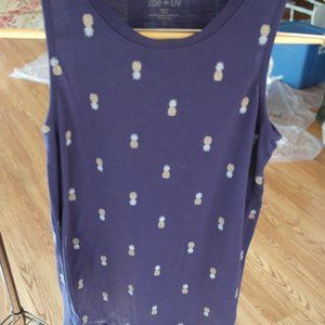 Zoe + Liv Pineapple Crew Neck Tank Top